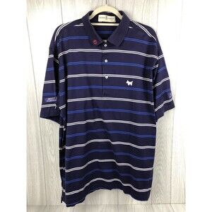 Fairway & Greene Men’s Extra Large Blue Stripe Scotty Cameron Circle T Golf Polo